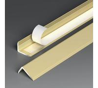 Soglia di Dislivello Pavimento Alluminio, Strisce di Sogliastrisce di Transizione per Pavimenti, Pavimento Bordo Autoadesivo per Porte Laminate (Gold W2.2cm)