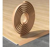 Soglia di Dislivello Pavimento Autoadesiva, 100 200 300cm Profilo di Transizione in PVC per Dislivelli fino a 10mm, Striscia di Copertura per Giunzioni e Tappeti(Light Brown,7mm x 2m/6.56ft)