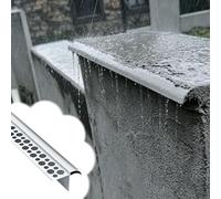 Soglia di Dislivello Pavimento Bordo Antigoccia per Esterni Resistente Alle Intemperie, Deviatore per Pioggia Verniciabile da 100-600 cm per Balcone/Casa/Negozio(W25mm(1"),L200cm(78 3/4"))