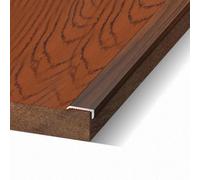 Soglia di Dislivello Pavimento, Coprisoglia Profilo di Transizione Design Autoadesivo a Forma L Facile da Montare Resistente all'usura, Ideale per Laminato e Pavimento(Light Walnut,15mmx15mmx0.9m)