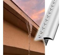 Soglia di Dislivello Pavimento Grondaia Esterna, Canale di Scolo Curvo per Acqua Piovana, Gocciolatoio a Becco D'aquila Tagliabile, Pareti Esterne, Gocciolatoio(W25mm(1"),L600cm(236 1/4"))