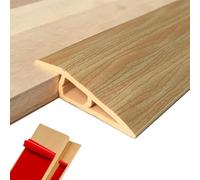 Soglia di Dislivello Pavimento in PVC, Profilo di Transizione Pavimento per Dislivello di, Pavimento Bordo Autoadesivo (Legno Chiaro, 10~15mm(H),2M(L))