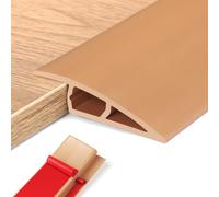 Soglia di Dislivello Pavimento in PVC, Profilo di Transizione Pavimento per Dislivello di, Pavimento Bordo Autoadesivo (Marrone, 15~20mm(H),1M(L))
