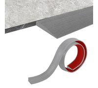 Soglia di Dislivello Pavimento, Rampa per Soglie in Gomma, Rampa per Robot Aspirapolvere, Portata 800 kg, Rampe Autoadesiva per Sedia a Rotelle, Passeggini, Deambulatori o Scooter (Grigio, 90x8x1,5cm)
