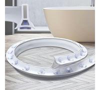 Soglia Doccia a Ventosa Barriera Diga d'Acqua, Guarnizione per Pavimento del Bagno in Stanza Umida in Silicone, Barriera di Ritenzione Doccia Pieghevole Tappo Acqua per Separazione Asciutto e Bagnato