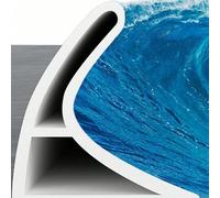 Soglia doccia pieghevole, guarnizione autoadesiva per bordo doccia, sistema di barriera per l'acqua della doccia, paraspruzzi per lavandino da bagno e cucina, stagione back to school Bianco 3 metri,Bi