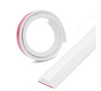 Soglia doccia pieghevole, paraspruzzi in silicone, barriera impermeabile per il pavimento della cabina doccia, arresto doccia per la separazione bagnato/asciutto (bianco, 250cm)