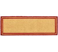 SOGLIA Zerbino Cocco Naturale 40x120cm Cornice, Fondo Gomma, Red