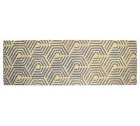 SOGLIA Zerbino Cocco Naturale 40x120cm Rombi, Fondo Gomma, Grey