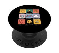 Sogna in grande Lavora con costanza Diffondi il benessere Te PopSockets PopGrip Adesivo