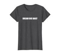 Sogna in Grande Ogni Giorno Maglietta, Donna, Grigio Scuro, 3XL