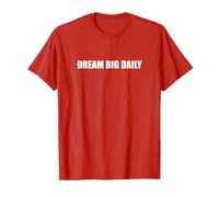 Sogna in Grande Ogni Giorno Maglietta, Uomo, Rosso, 3XL