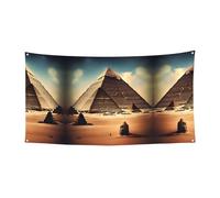 Sognando le piramidi di Cheope Bandiera stampata da appendere - 177,8 x 88,9 cm - Festone per feste di Natale - 180 x 90 cm