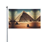 Sognando le piramidi di Khufu Stampe Bandiera su entrambi i lati 3 x 5FT leggera e resistente al colore con asole Ideale per feste all'aperto e giardini.