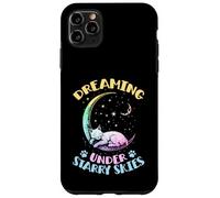 Sognando sotto i cieli stellati Il gatto dorme sulla luna Custodia per iPhone 11 Pro Max