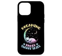Sognando sotto i cieli stellati Il gatto dorme sulla luna Custodia per iPhone 12 mini