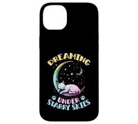 Sognando sotto i cieli stellati Il gatto dorme sulla luna Custodia per iPhone 14 Plus
