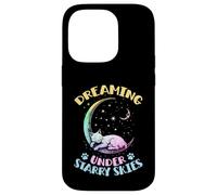 Sognando sotto i cieli stellati Il gatto dorme sulla luna Custodia per iPhone 14 Pro