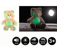 Sognatore orsetto di peluche arcobaleno con musica e luce 40 cm