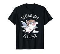 Sogni Big Fly High Pig Motivazionale Inspirazione dire Maglietta