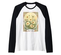 Sogni di Margherite in Stile Liberty Maglia con Maniche Raglan
