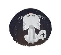 sogni di pesce sulla luna Riutilizzabile Impermeabile Lavabile Regolabile Adatto a donne di tutte le lunghezze Cuffia da a