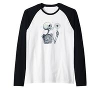 Sogni di tarassaco in mani ossee per gli amanti dello scheletro Maglia con Maniche Raglan