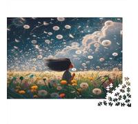 Sogni di tarassaco Puzzle 1000 Pezzi Carta riciclata per adulti Puzzle per adulti Impossibile difficile stimolante Ottima idea regalo per decompressione per casa 38x26cm/1000pcs