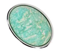 Sogni d'oro Anello da donna in argento sterling 925 con amazzonite verde, Vero argento 925, amazzonite