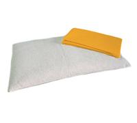 SOGNI D'ORO -cm. 40 x 80- Guanciale Ortopedico Cuscino per Letto con Imbottitura Naturale in Pula di Farro Triticum Dicoccum Depolverizzata completo di Federa Lavabile in 100% Cotone