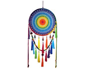 Sogni D'Oro Fatti A Mano Arcobaleno Dreamcatcher 41Cm Diamentro / 16''