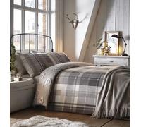 DREAMS AND DRAPES sogni e tende set copripiumino, 100% cotone, grigio, doppio