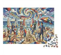 Sogni Geometrici di Surf Puzzle 1000 Pezzi,Cartone Di Qualità,dai 14 Anni,Adulti E Ragazzi,Sfida Impossibile,Gioco Educativo,Decorazione Casa,Idea Regalo,Antistress 52x38cm