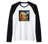 Sogni ruggenti con questa grafica di leone e dente di leone Maglia con Maniche Raglan