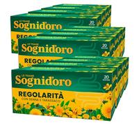 Sognid'oro Tisana Regolarità con Senna e Tarassaco per Favorire L'Equilibrio della Flora Intestinale - 12 Confezioni da 20 Filtri