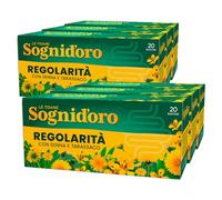 Sognid'oro Tisana Regolarità con Senna e Tarassaco per Favorire L'Equilibrio della Flora Intestinale - 6 Confezioni da 20 Filtri