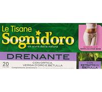 Sognid'oro - Tisane, Complemento Alimentare, Drenante, con Ortica, Verga d'oro e Betulla - 12 confezioni da 20 filtri [240 filtri]