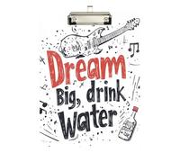 Sogno Big Drink Acqua Rock Style Appunti Classroom Set Trasparente per Insegnante Portfolio Appunti Dimensioni 9 x 12