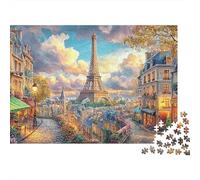 Sogno di Parigi Puzzle Per Adolescenti E Oltre - 500 Piece Stile Cartoon Arte Di Decorazione Casa, Gioco Mentale & Divertimento Mentale Rilassante (500pcs (52x38cm))