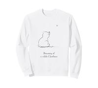 Sogno di Un Fiocco di Neve Bianco Orso Polare di Natale Felpa