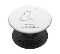 Sogno di un fiocco di neve bianco orso polare di Natale PopSockets PopGrip Adesivo
