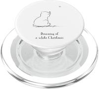 Sogno di un fiocco di neve bianco orso polare di Natale PopSockets PopGrip per MagSafe