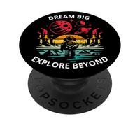 Sogno Grande Esplora Oltre Astronauta Spazio Pianeti Avventura PopSockets PopGrip Adesivo