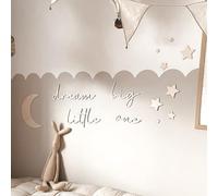 Sogno in legno Big Little One segno con luna stella per sfondo, iscrizione da parete decorazione per cameretta dei bambini, baby zimmer, Wandschriftzüge, Schriftzüge