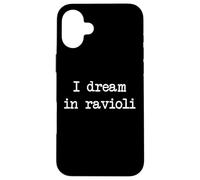 Sogno in ravioli Ravioli Funny Raviolis Minimalist Typewriting Custodia per iPhone 16 Plus