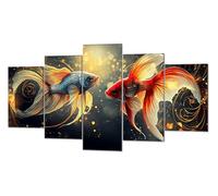 Sogno Pescare Diamond Painting Kit Completo, 5 Pezzi Mosaico Fai Da Te Kit Pittura Full Drill Diamond Painting Adulti, Kit Ricamo Diamantini Crystal Art per Decorazione Casa Regali 120x250cm P-d-3652