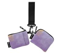 Sogno portamonete da donna viola e oro con porta carte di credito carino portamonete alla moda porta monete con cerniera tasca portamonete per donna 2 pezzi, Sogno inchiostro viola e oro, 1 size,