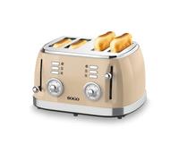 SOGO Tostapane 4 fette retrò / 1500W / 6 livelli di temperatura / scongelamento e riscaldamento / beige - beige multimateriale TOS-SS-5475