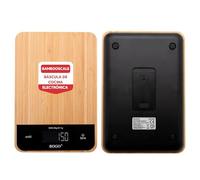 Sogo Bilancia da cucina elettronica digitale BambooScale - Bilancia alimentare professionale, Precisione in Grammi con piattaforma in bambù ecologica e design elegante (SS-3944)