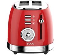 Tostapane Retr Due Fette, 6 Livelli Di Temperatura Colore Rosso